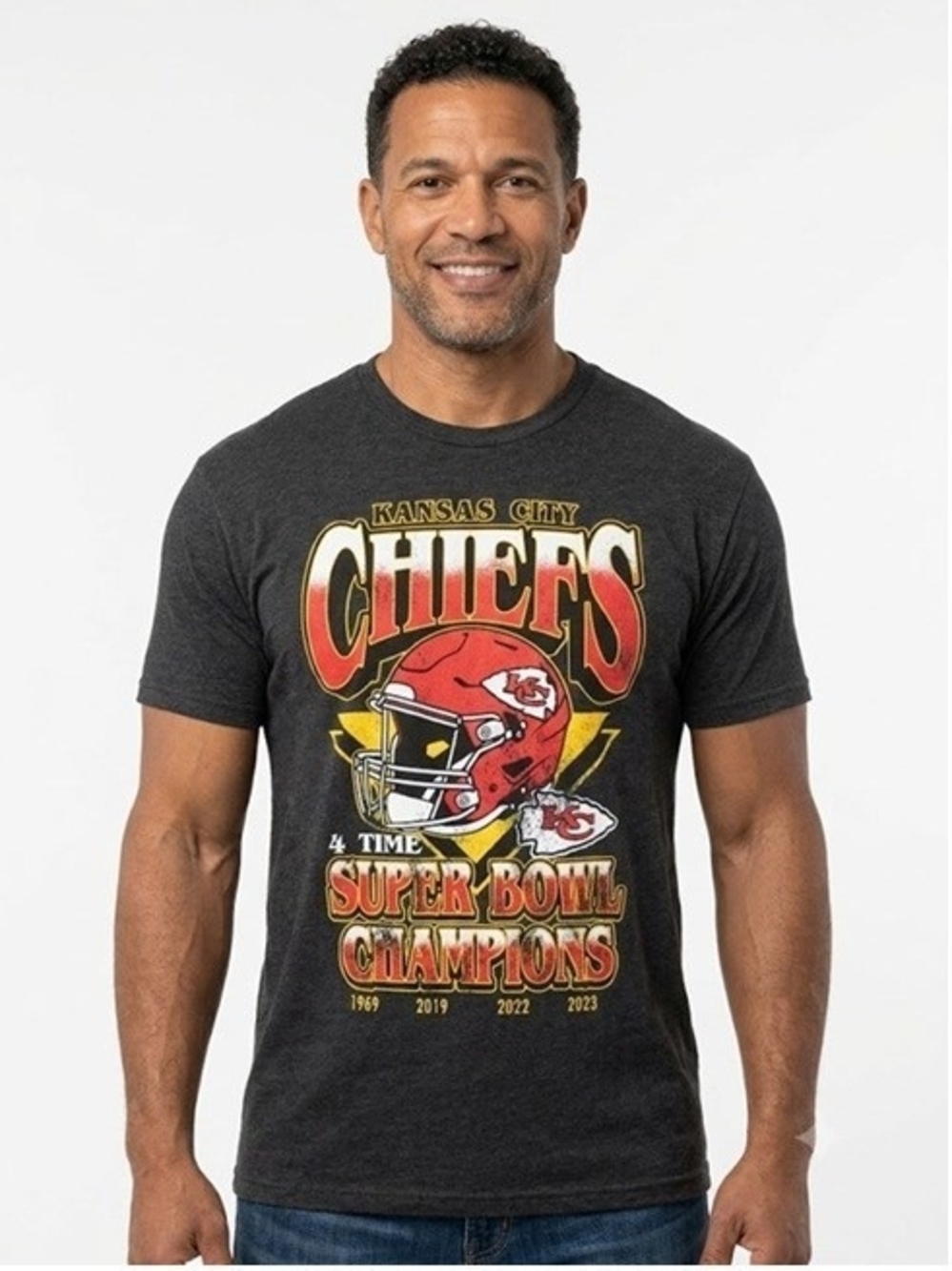 Kansas City Chiefs Men's Charcoal Graphic Tee - Super Bowl Champs Official Merch